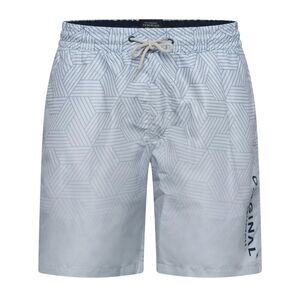 Crosshatch Mens Layotta Geometric Pattern Swim Shorts / Denim Blue